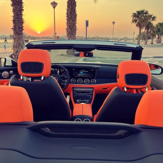Mercedes Benz E200 Convertible 2022 WHITE RENTAL IN DUBAI - undefined
